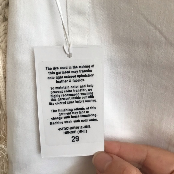 NWT Joe’s Jeans Flawless The Icon Mid Rise Skinny Crop Cuff Hennie White Size 29 - Picture 12 of 14